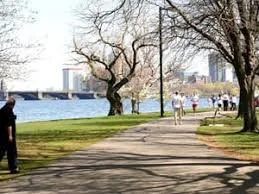 Charles River jogging path, Brighton Boston